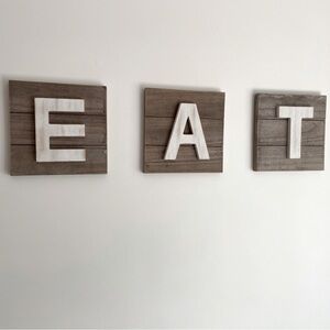 Hobby Lobby “EAT” shiplap signs